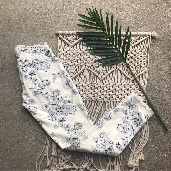 New Lucky Brand Paisley Printed Skinny Jeans Size 26 - Picture 7 of 7